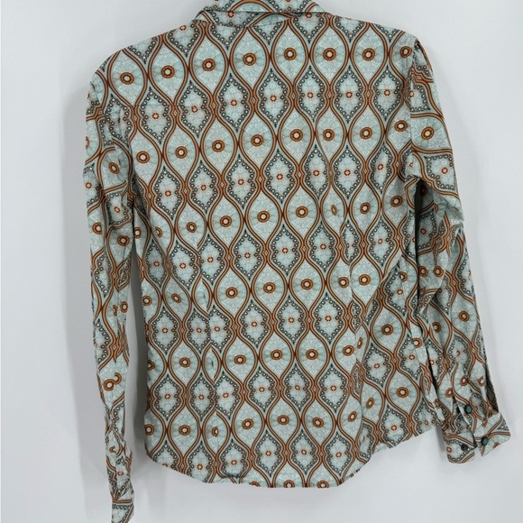 Rough Stack Panhandle Slim Retro Print Pearl Snap Button Down Shirt - Picture 6 of 10